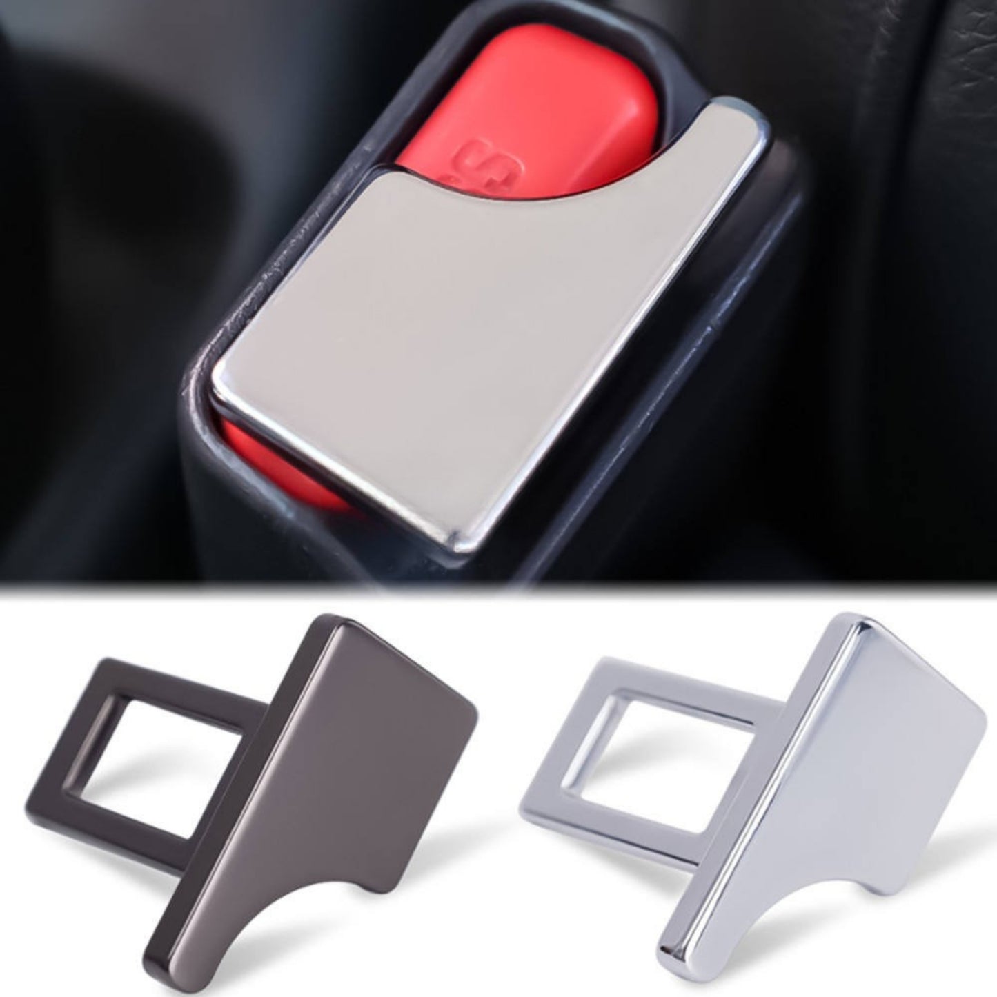 Car Seat Belt Buckle Alarm Stopper Set of 2