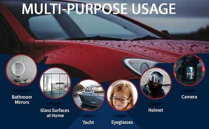 Multi-Use Car Windshield & Glass Cleaner | Oil Film Remover, Anti-Fog Spray & Cleaning Brush Combo (Pack of 2)