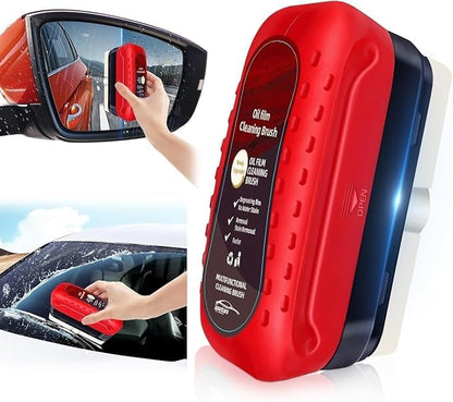 Multi-Use Car Windshield & Glass Cleaner | Oil Film Remover, Anti-Fog Spray & Cleaning Brush Combo (Pack of 2)