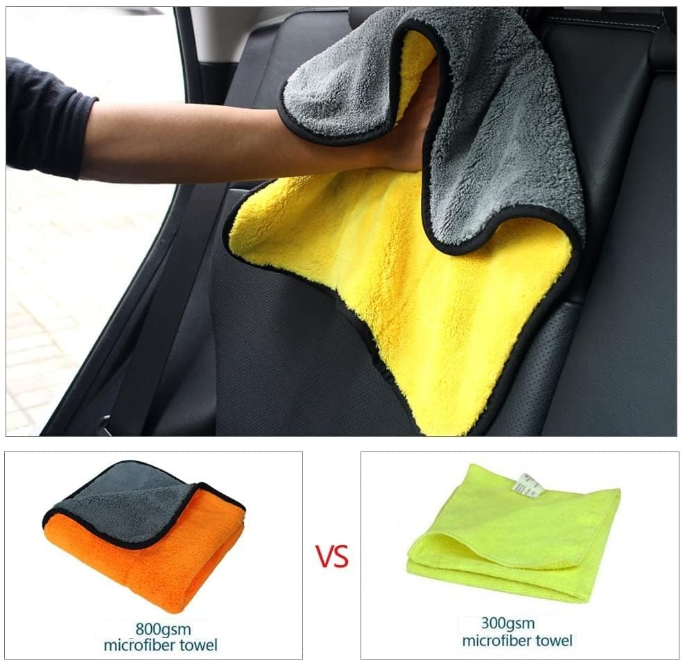 Microfiber Cleaning Cloths Pack of 4 – 30x40 cm Multi Color, 600 GSM | Ultra Soft Polyamide,Reusable, Machine Washable, Ultra Absorbent Towels for Car Wash, Glass, Home & Kitchen