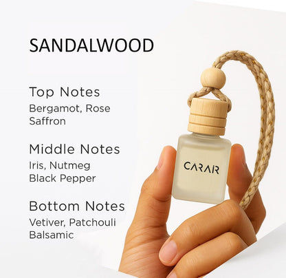 Car perfumes luxury | Sandalwood Car Air Freshener | Hanging Car Perfume with Essential Oils